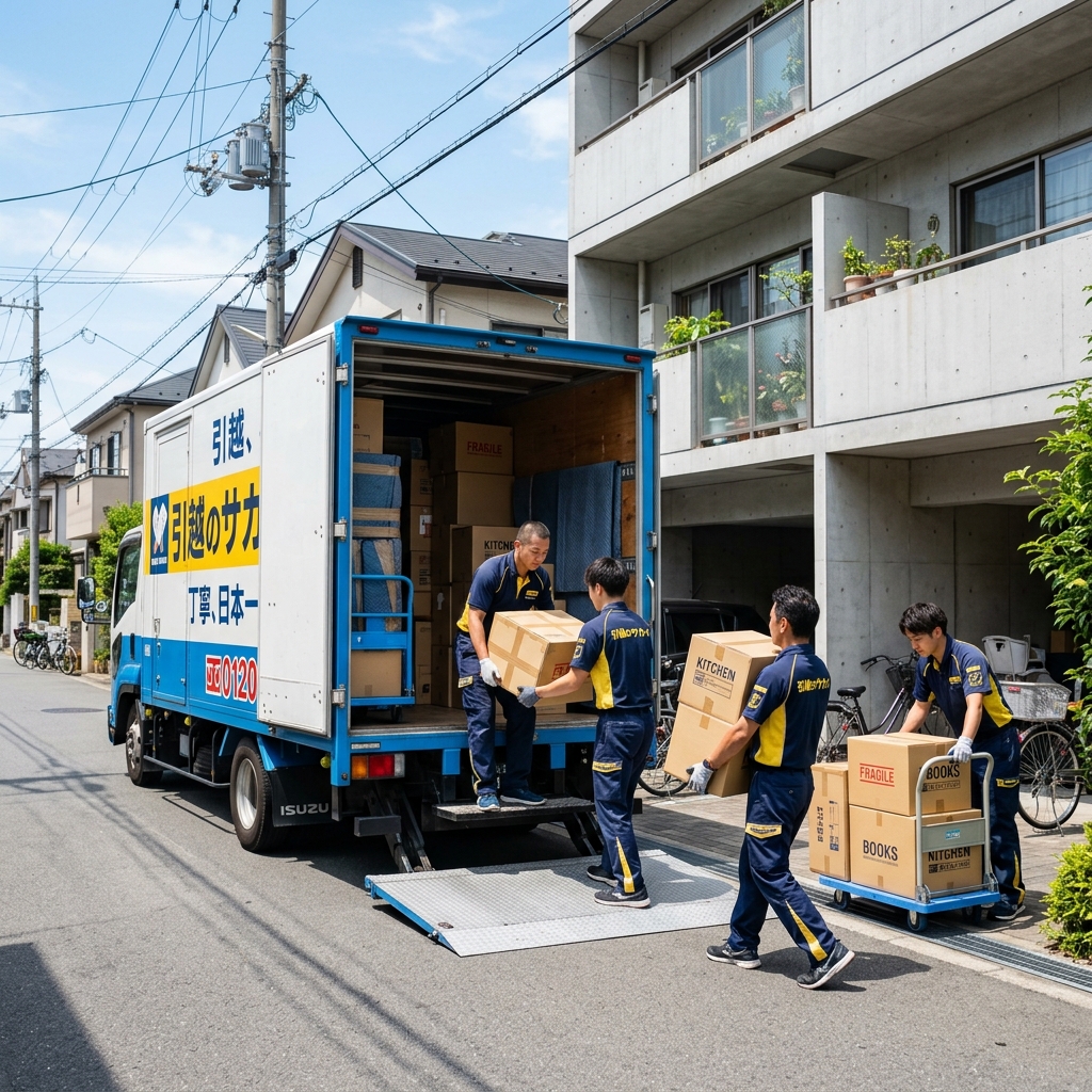 引越し現場共同回収の様子